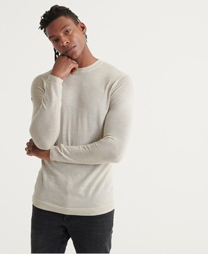 Superdry Edit Merino Crew Neck Férfi Ugró Szürke | EKJNS2174